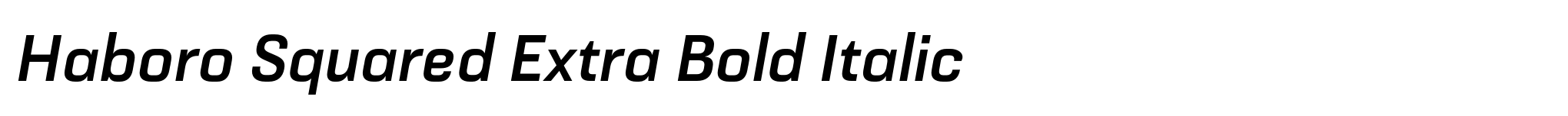 Haboro Squared Extra Bold Italic image
